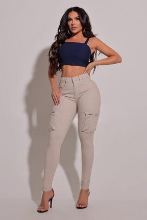 Calça Jeans Modeladora Cargo Apaixonante - CH88