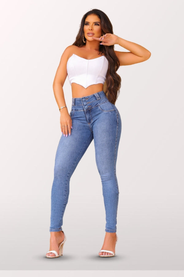 Calça Jeans Modeladora Fatal Mega Bumbum Apaixonante - CH7503