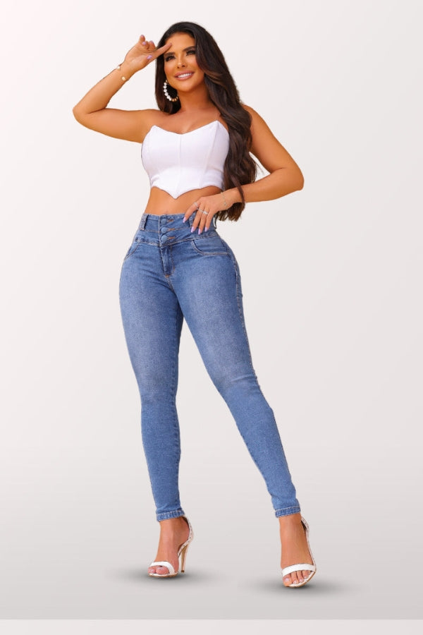 Calça Jeans Modeladora Fatal Mega Bumbum Apaixonante - CH7503