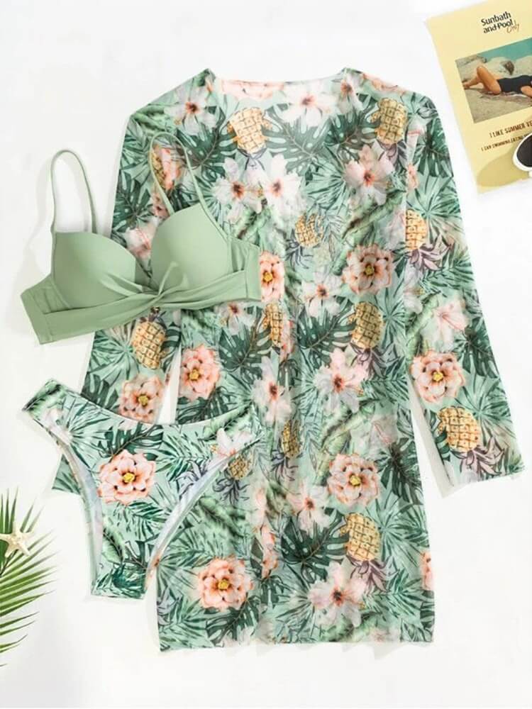 Conjunto Biquíni e Saída de Praia Hibisco