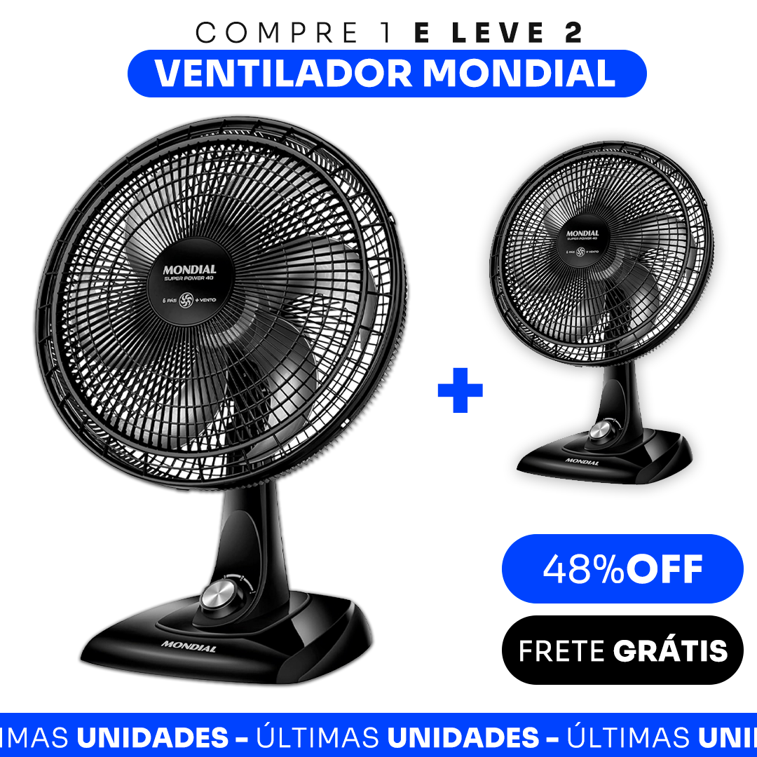 [COMPRE 1 LEVE 2] - Ventilador Turbo + BRINDE EXCLUSIVO - PROMOÇÃO BLACK DE VERÃO